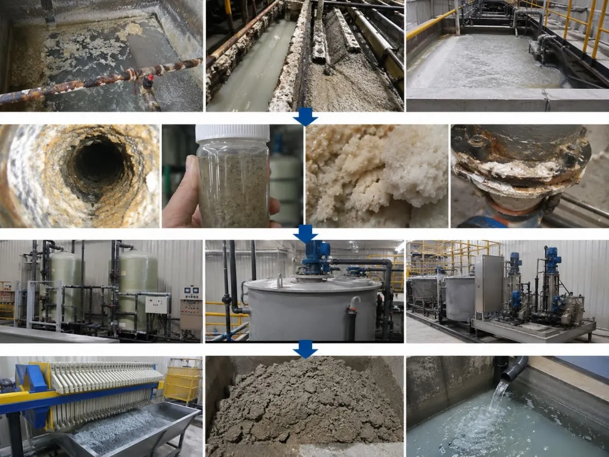 Graphite and mineral beneficiation acidic wastewater visual