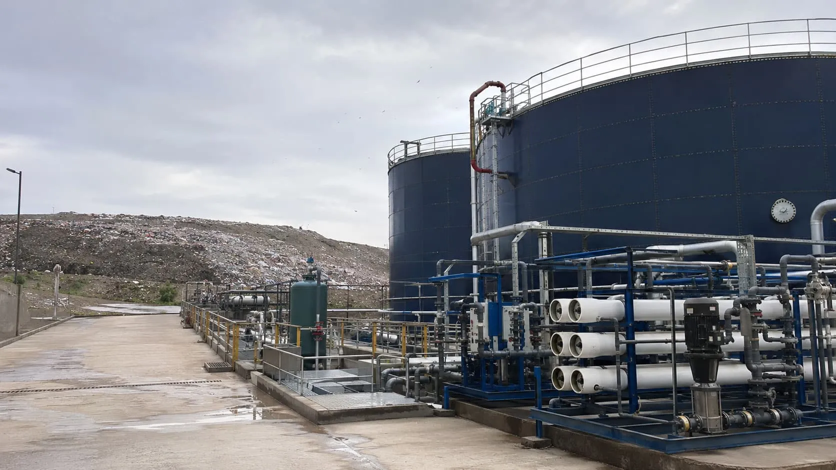 Leachate treatment plant equipment route for landfill and incineration wastewater