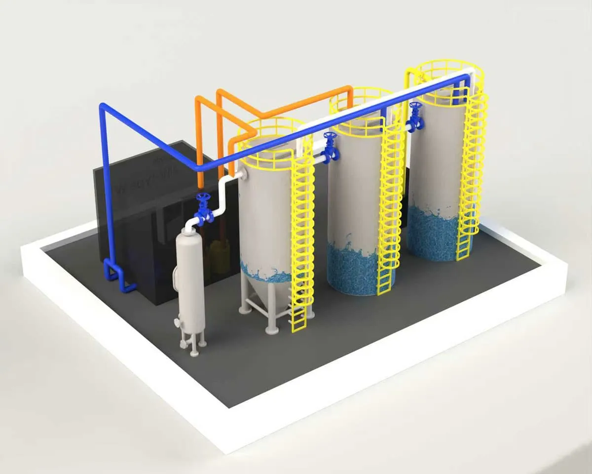MV modular vertical wastewater treatment plant equipment