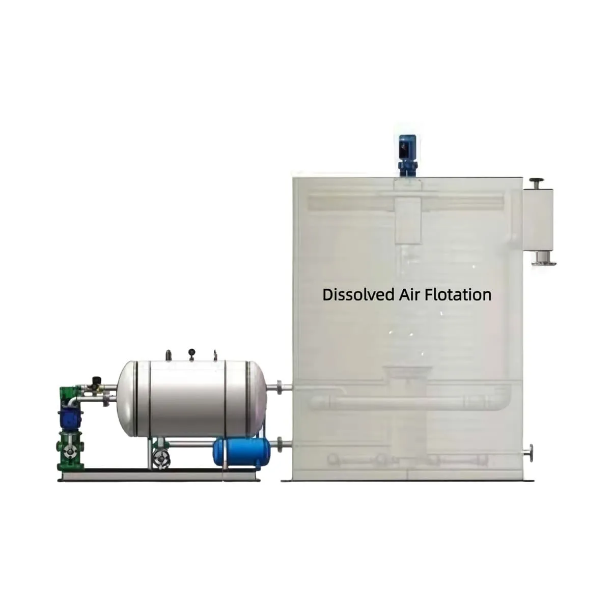 QDPP vertical flow dissolved air flotation system with PP tank structure