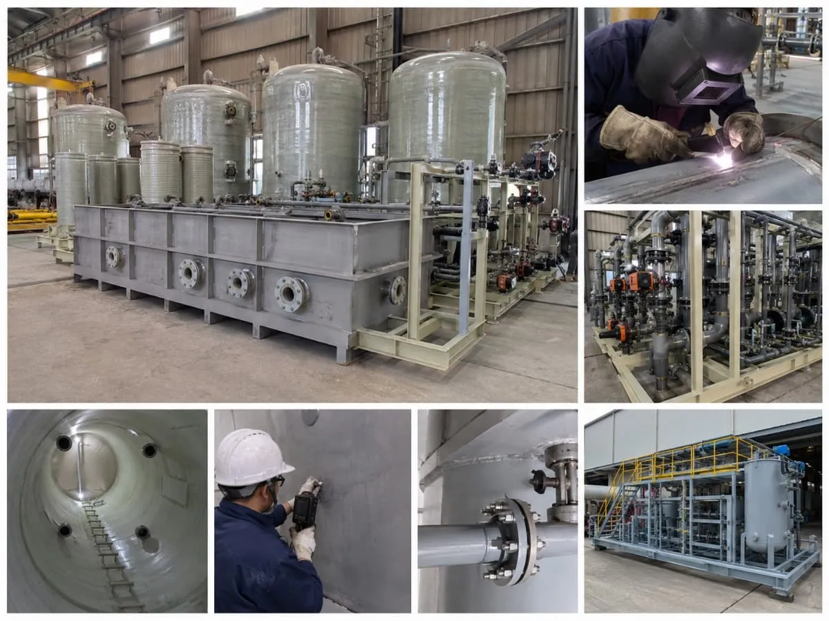 Workshop equipment visual for acidic wastewater route units
