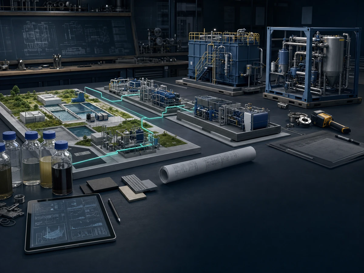 Engineering review for wastewater treatment project drawings and equipment scope