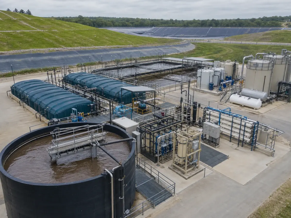 solution leachate treatment project scene