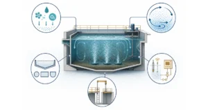 Resources 3 Scientific overview of a biological aeration basin connected to oxygen demand, mixing, basin geometry, controls and maintenance considerations